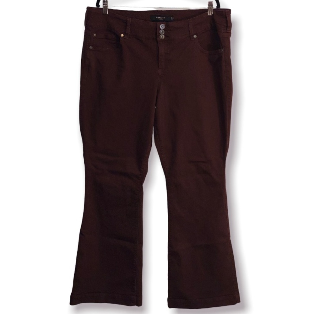 Torrid denim jeans size 20R boot cut Burgundy plus size beauty